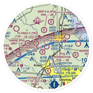 Ironhead Airport (T58) VFR Sectional Sticker (20 mile)