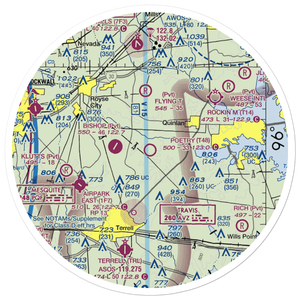 Poetry Flying Ranch Airport (T48) VFR Sectional Sticker (30 mile)