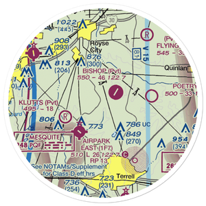 Poetry Landing Airport (T33) VFR Sectional Sticker (20 mile)
