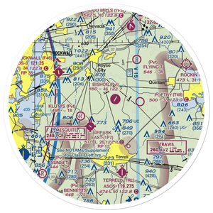 Poetry Landing Airport (T33) VFR Sectional Sticker (30 mile)