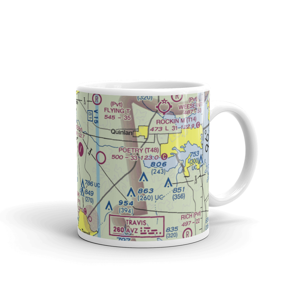 Poetry Landing Airport (T33) VFR Sectional  Mug 