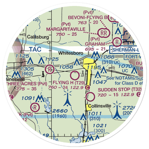 Flying H Ranch Airport (T29) VFR Sectional Sticker (20 mile)