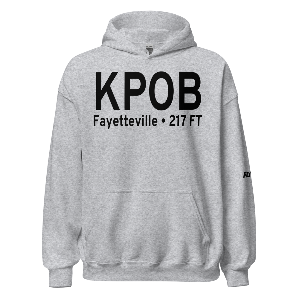 Pope Field (KPOB) ICAO Hoodie Sweatshirt 
