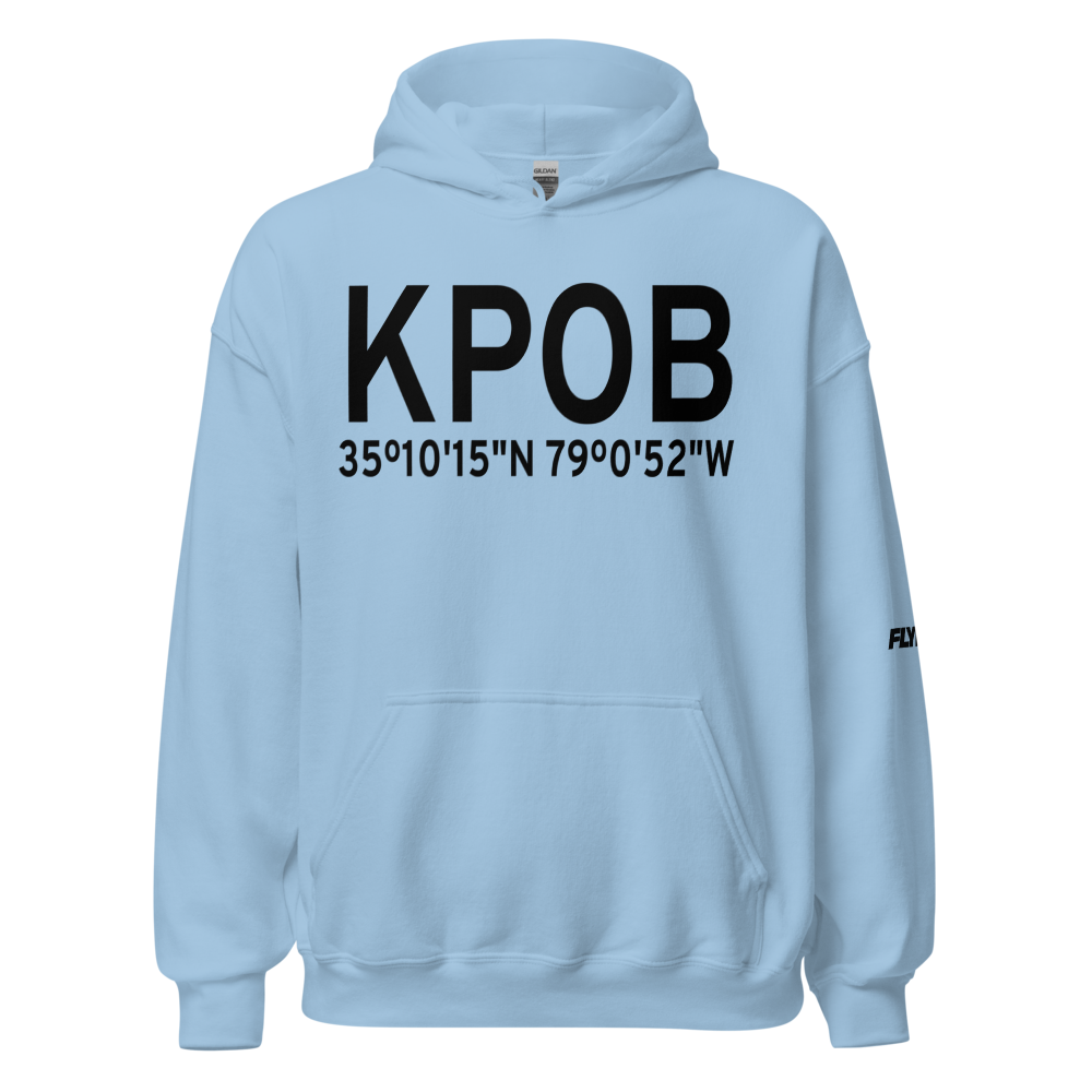 Pope Field (KPOB) ICAO Hoodie Sweatshirt 