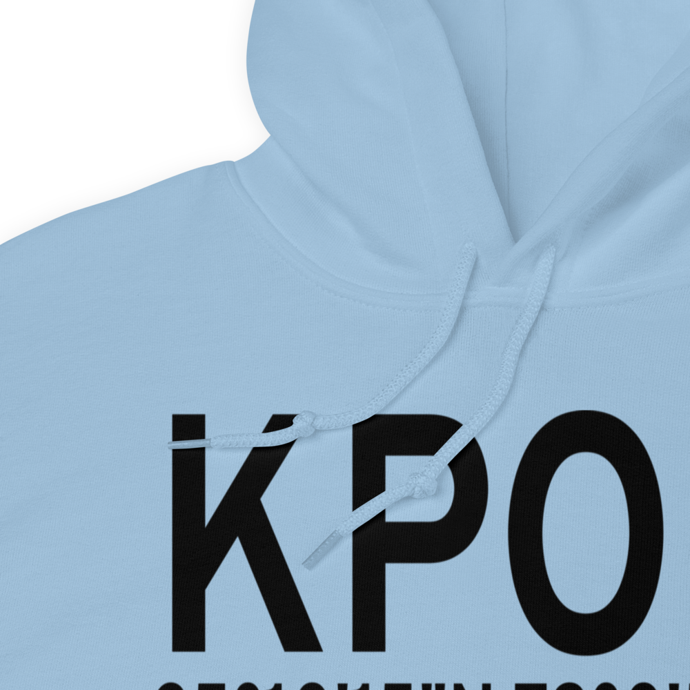 Pope Field (KPOB) ICAO Hoodie Sweatshirt 