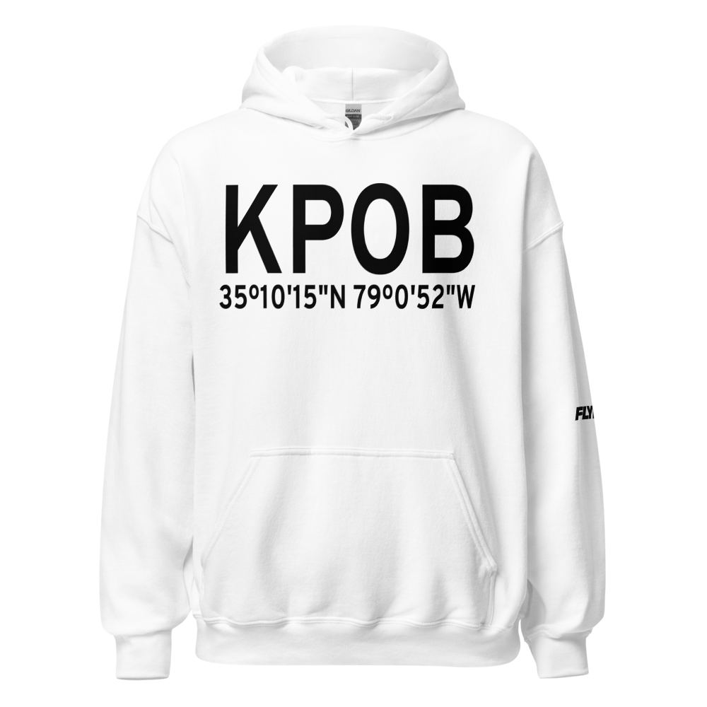 Pope Field (KPOB) ICAO Hoodie Sweatshirt 