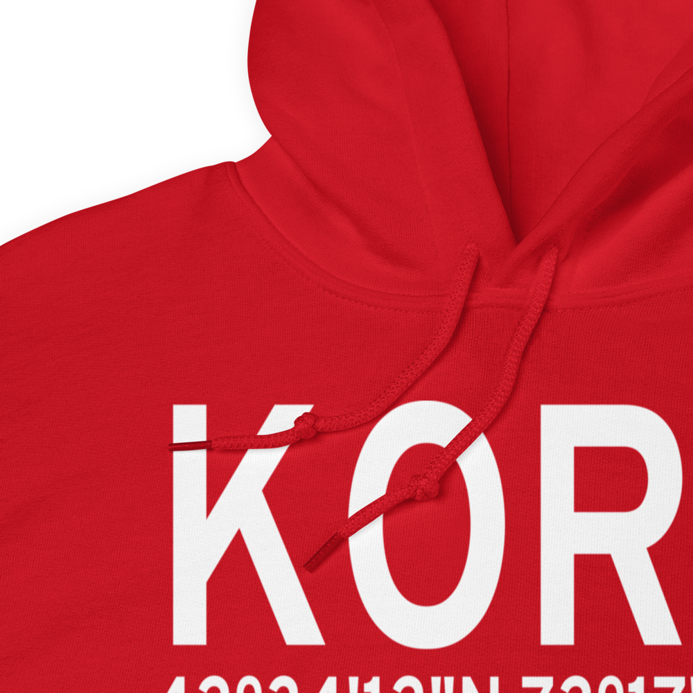 Orange Municipal Airport (KORE) ICAO Hoodie Sweatshirt 
