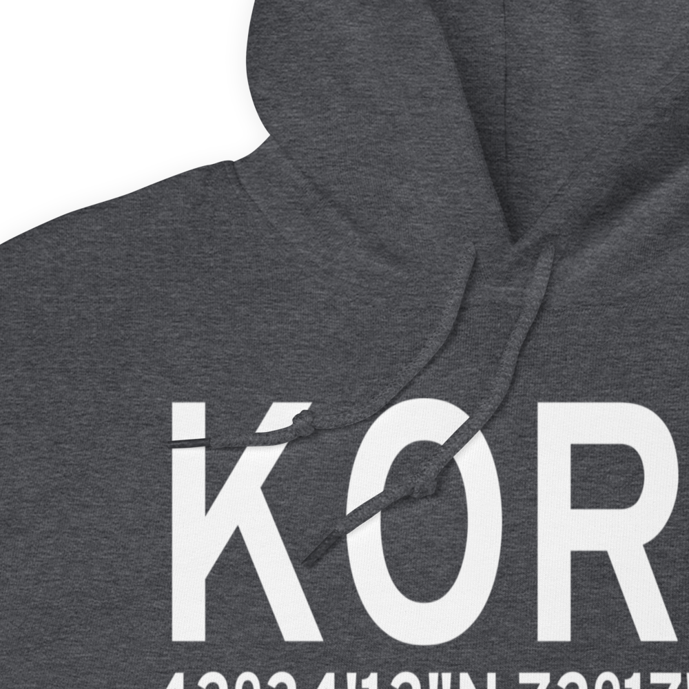 Orange Municipal Airport (KORE) ICAO Hoodie Sweatshirt 