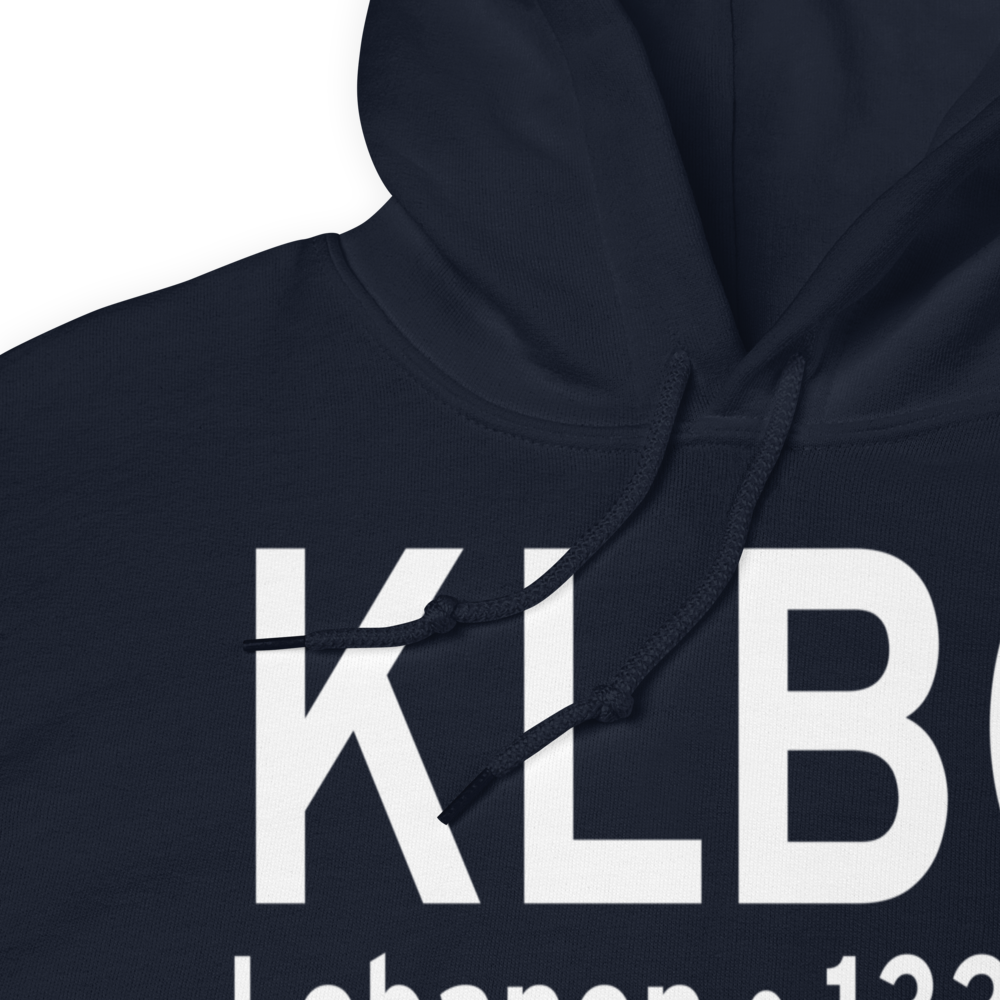 Floyd W. Jones Lebanon Airport (KLBO) ICAO Hoodie Sweatshirt 