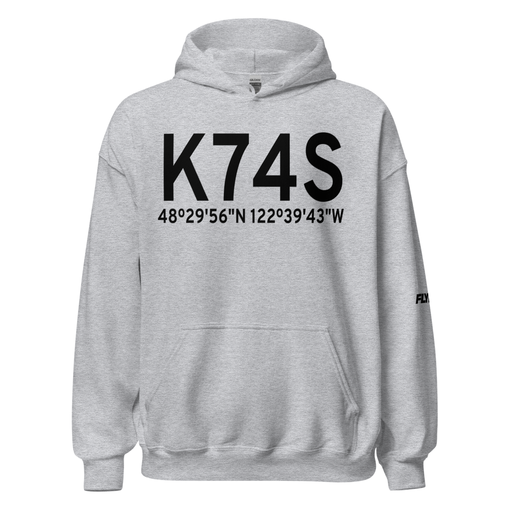 Anacortes Airport (K74S) ICAO Hoodie Sweatshirt 
