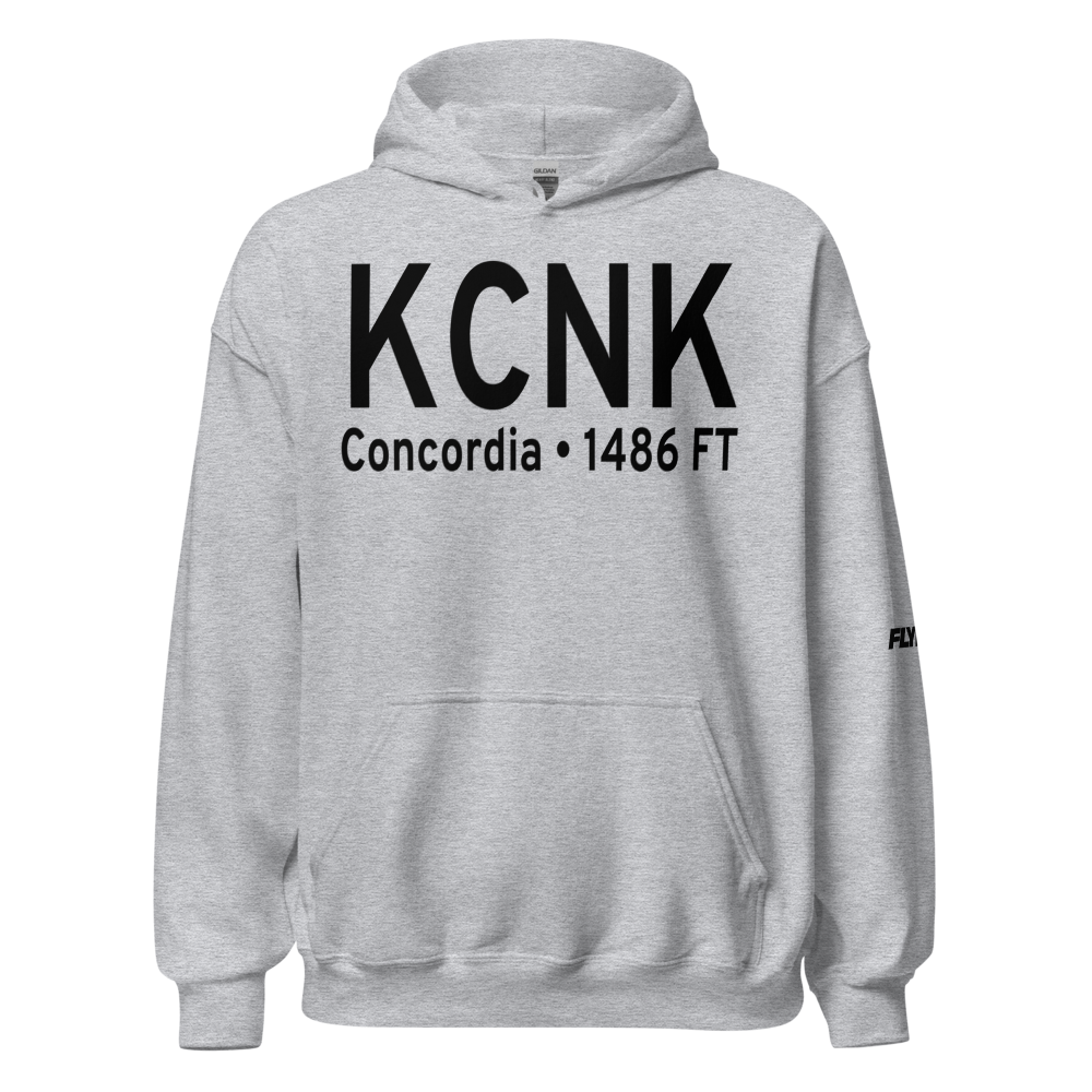 Blosser Municipal Airport (KCNK) ICAO Hoodie Sweatshirt 