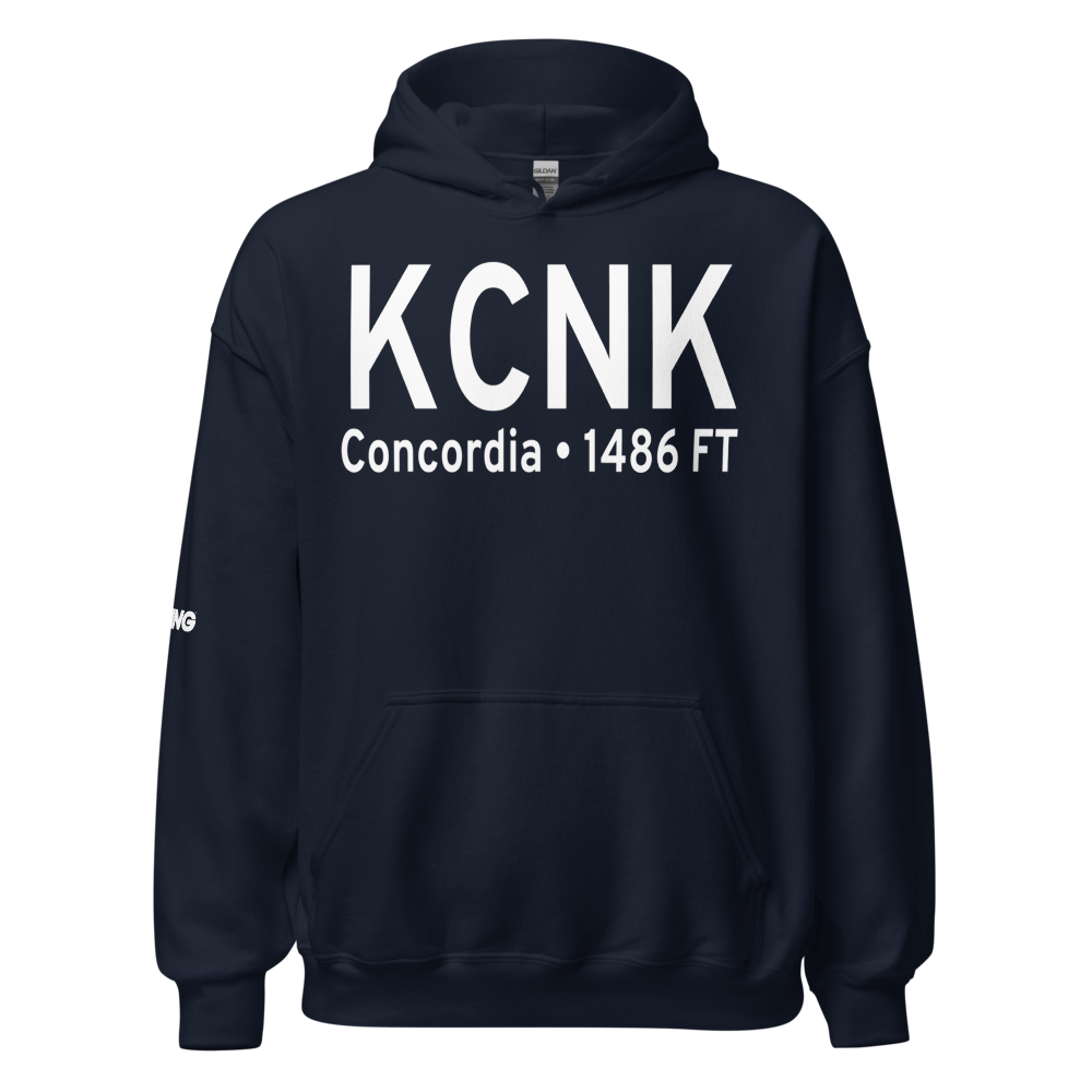 Blosser Municipal Airport (KCNK) ICAO Hoodie Sweatshirt 