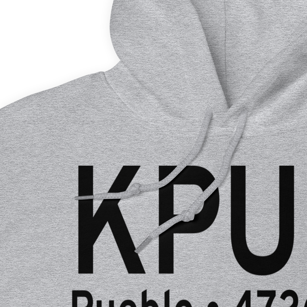 Pueblo Memorial Airport (KPUB) ICAO Hoodie Sweatshirt 