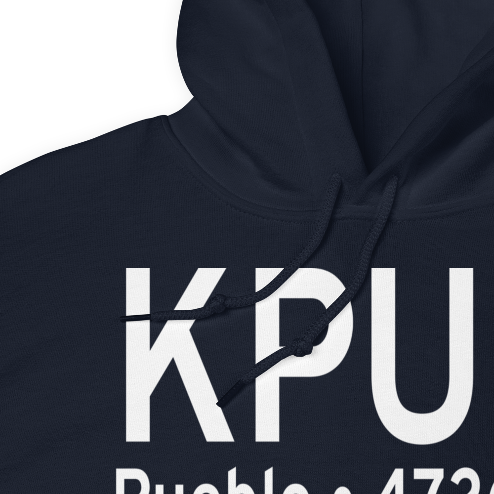 Pueblo Memorial Airport (KPUB) ICAO Hoodie Sweatshirt 