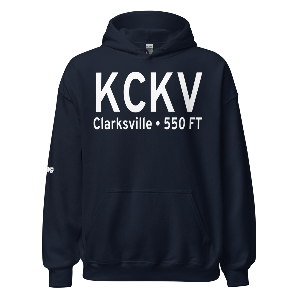 Clarksville–Montgomery County Regional Airport (KCKV) ICAO Hoodie Sweatshirt 