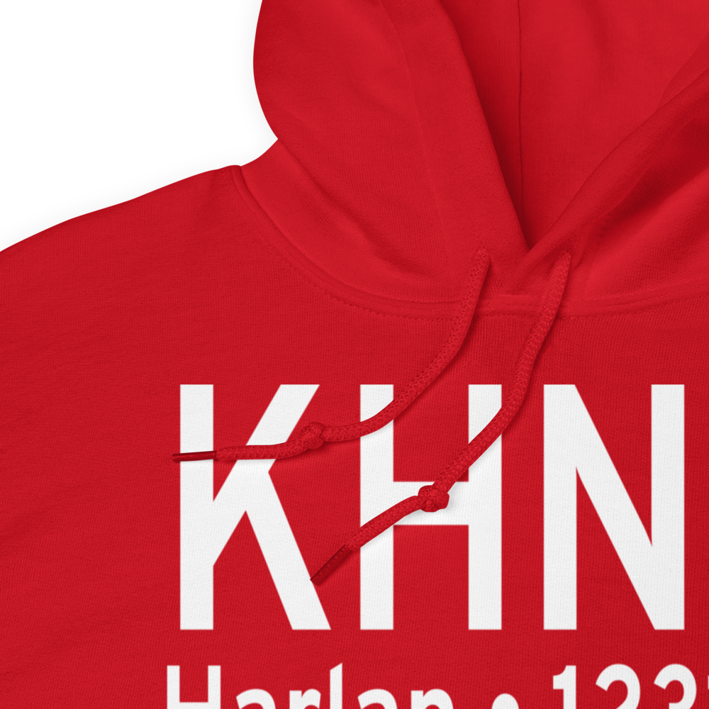 Harlan Municipal Airport (KHNR) ICAO Hoodie Sweatshirt 