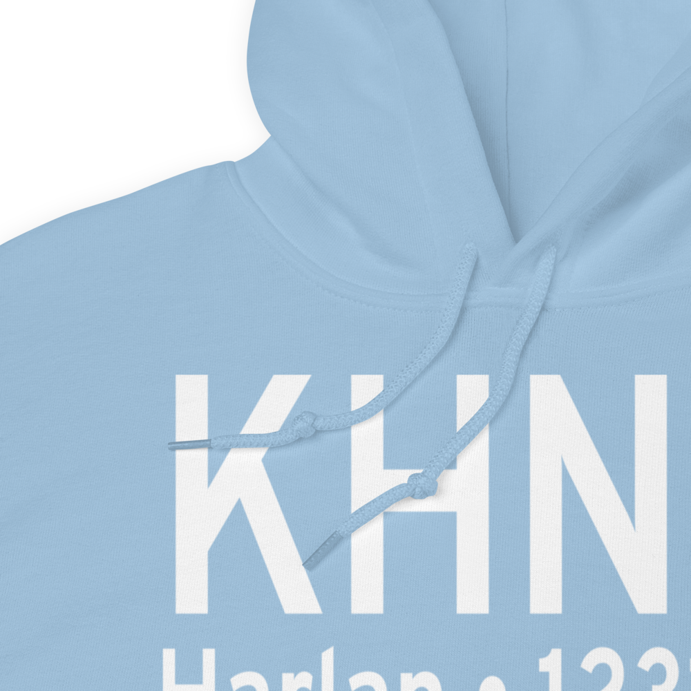 Harlan Municipal Airport (KHNR) ICAO Hoodie Sweatshirt 