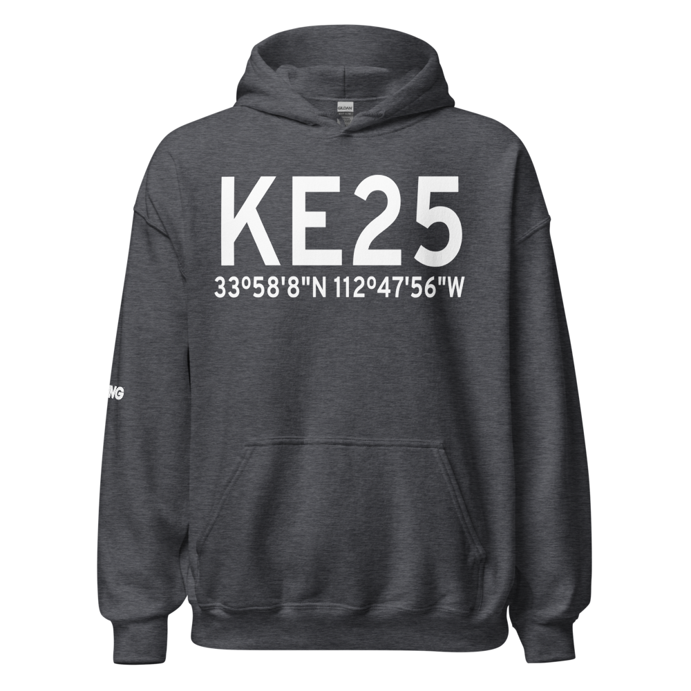 Wickenburg Municipal Airport (KE25) ICAO Hoodie Sweatshirt 