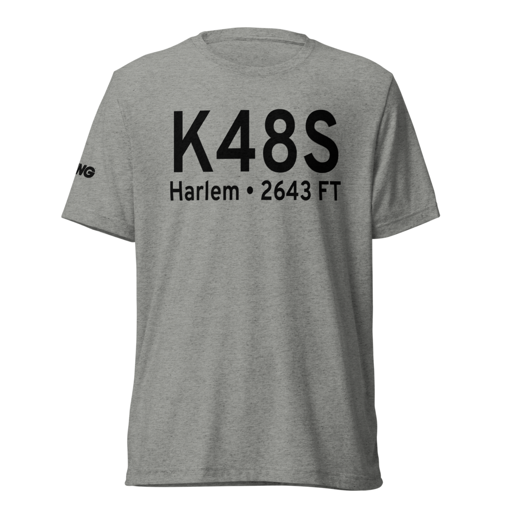 Harlem Airport (K48S) ICAO Tri-blend T-Shirt 