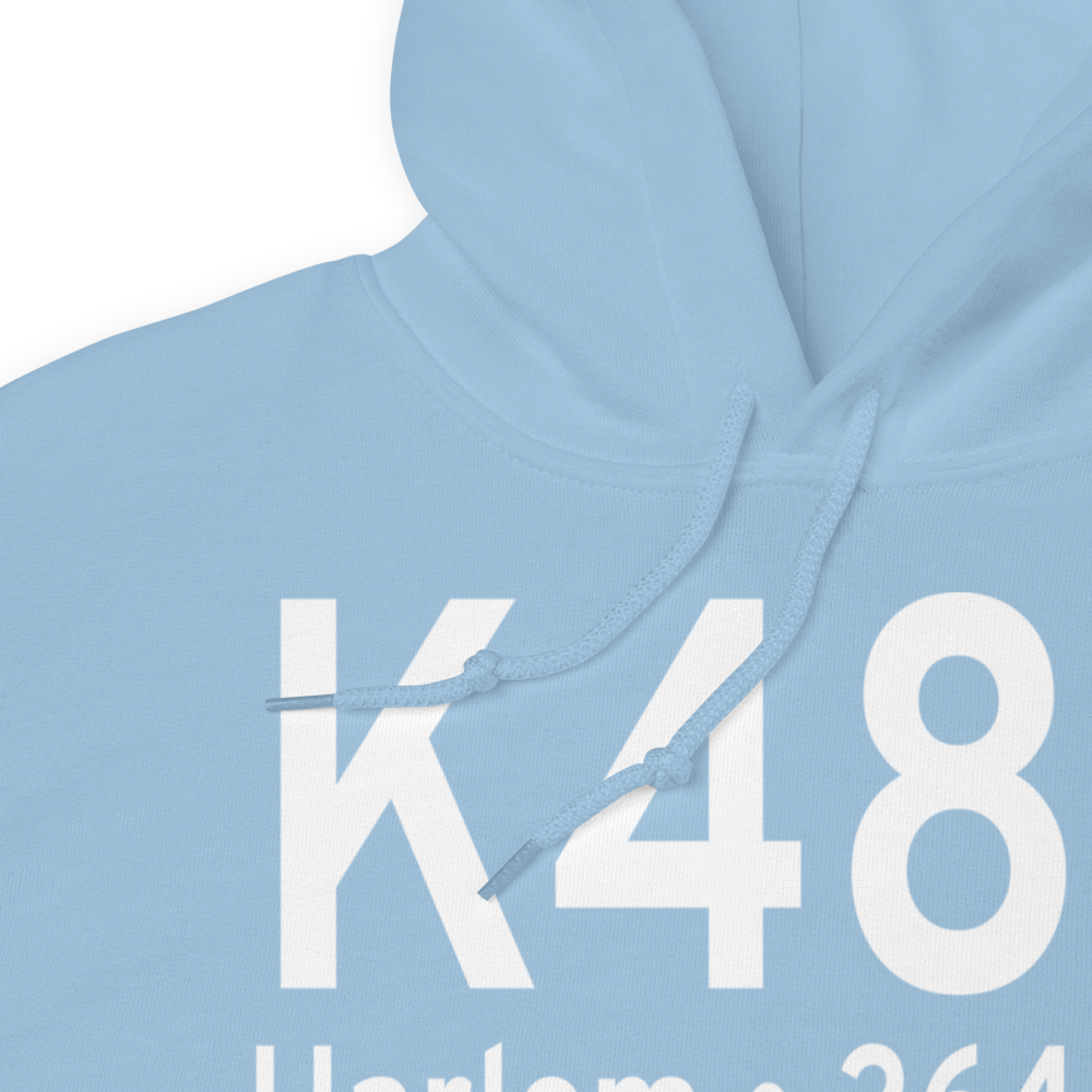 Harlem Airport (K48S) ICAO Hoodie Sweatshirt 