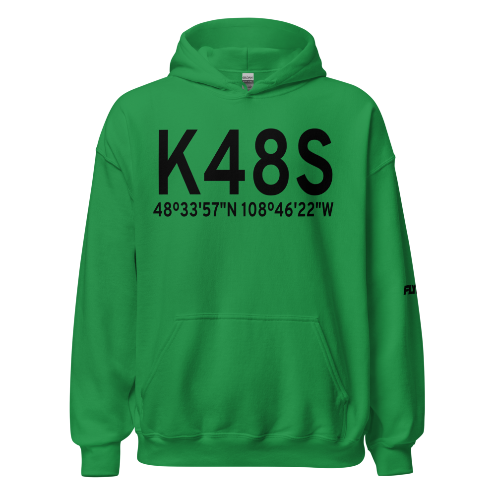 Harlem Airport (K48S) ICAO Hoodie Sweatshirt 
