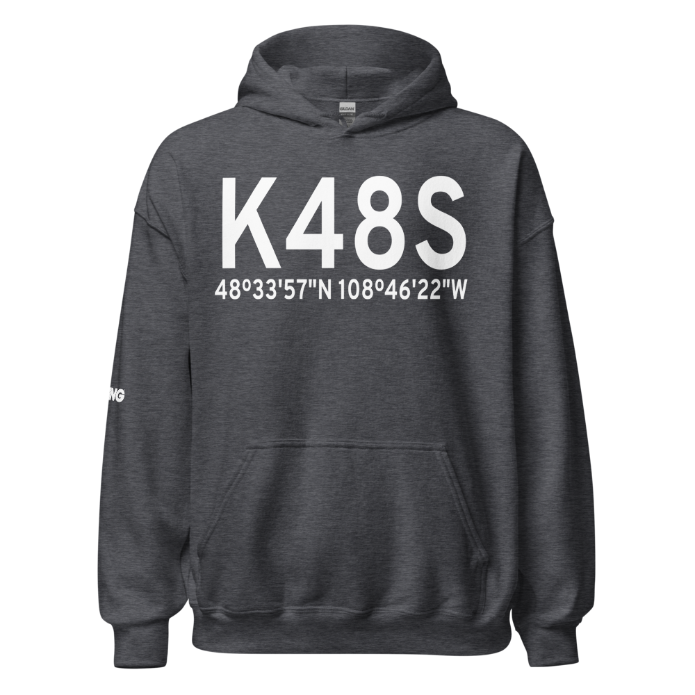 Harlem Airport (K48S) ICAO Hoodie Sweatshirt 