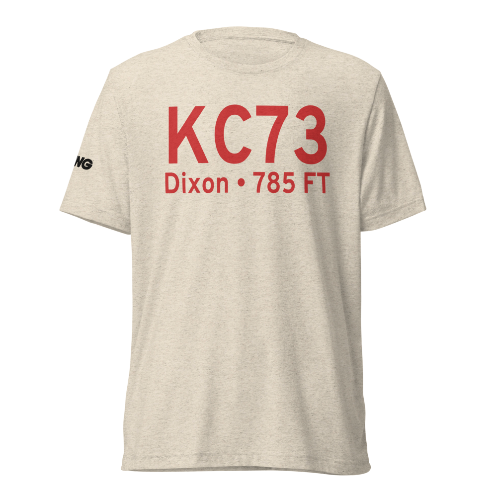 Dixon Municipal Charles R. Walgreen Field (KC73) ICAO Tri-blend T-Shirt 