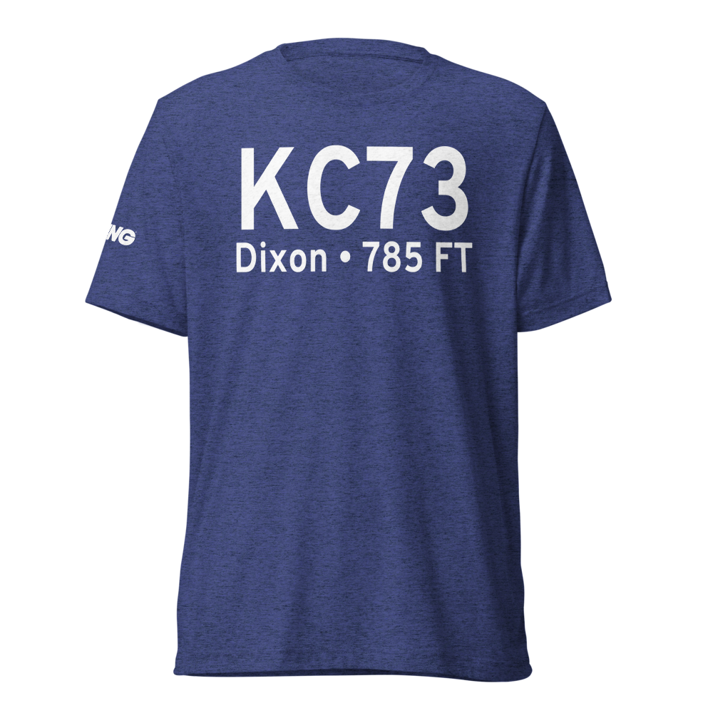 Dixon Municipal Charles R. Walgreen Field (KC73) ICAO Tri-blend T-Shirt 