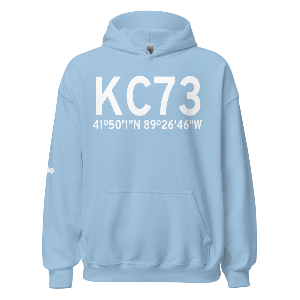 Dixon Municipal Charles R. Walgreen Field (KC73) ICAO Hoodie Sweatshirt 
