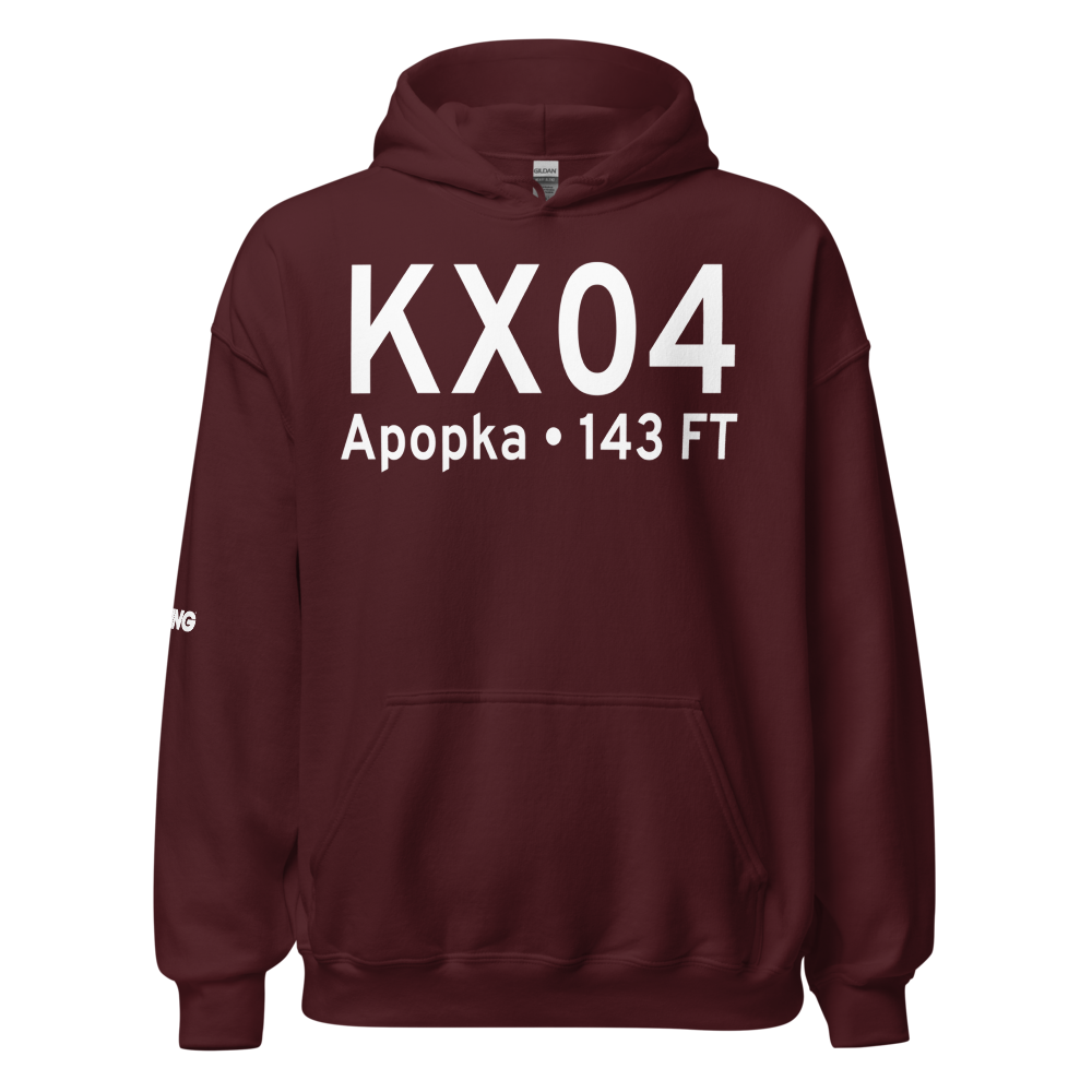 Orlando Apopka Airport (KX04) ICAO Hoodie Sweatshirt 