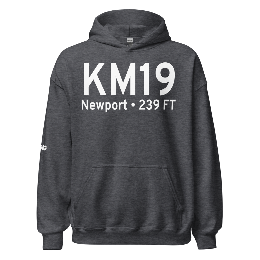 Newport Regional Airport (KM19) ICAO Hoodie Sweatshirt 