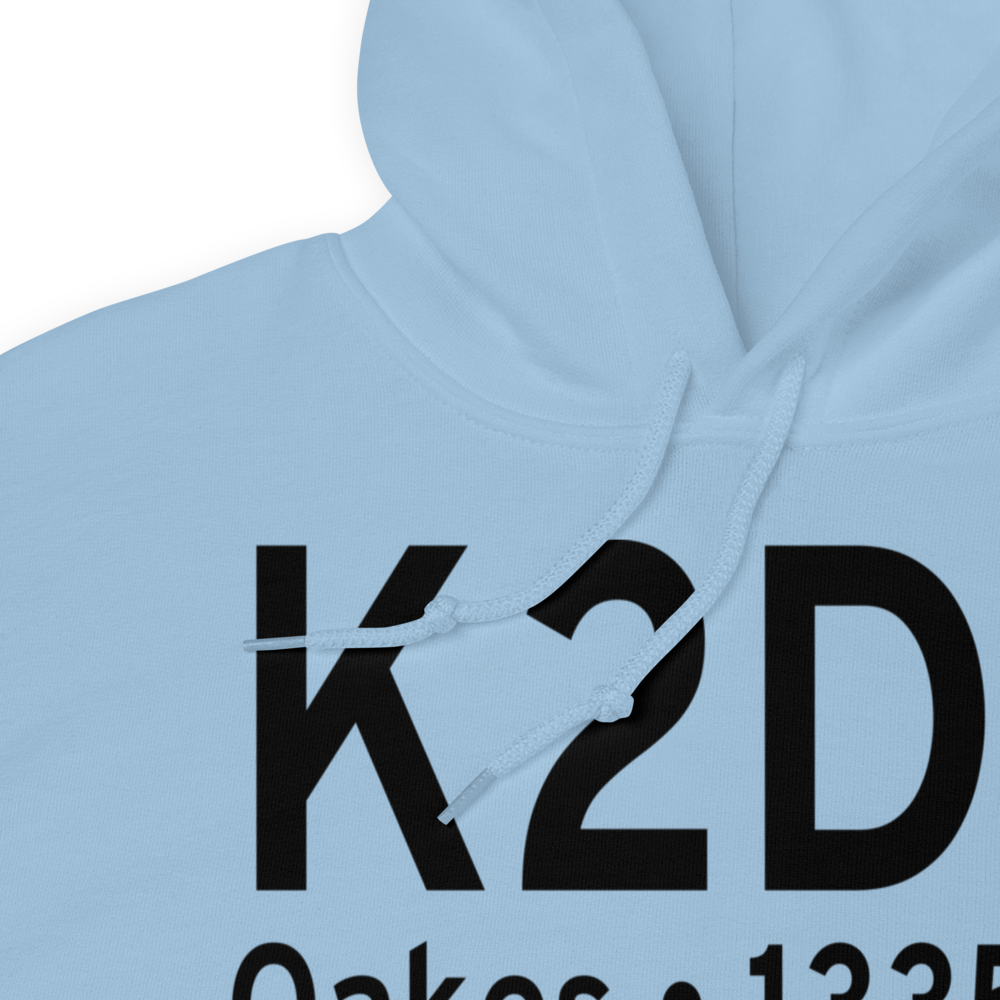 Oakes Municipal Airport (K2D5) ICAO Hoodie Sweatshirt 