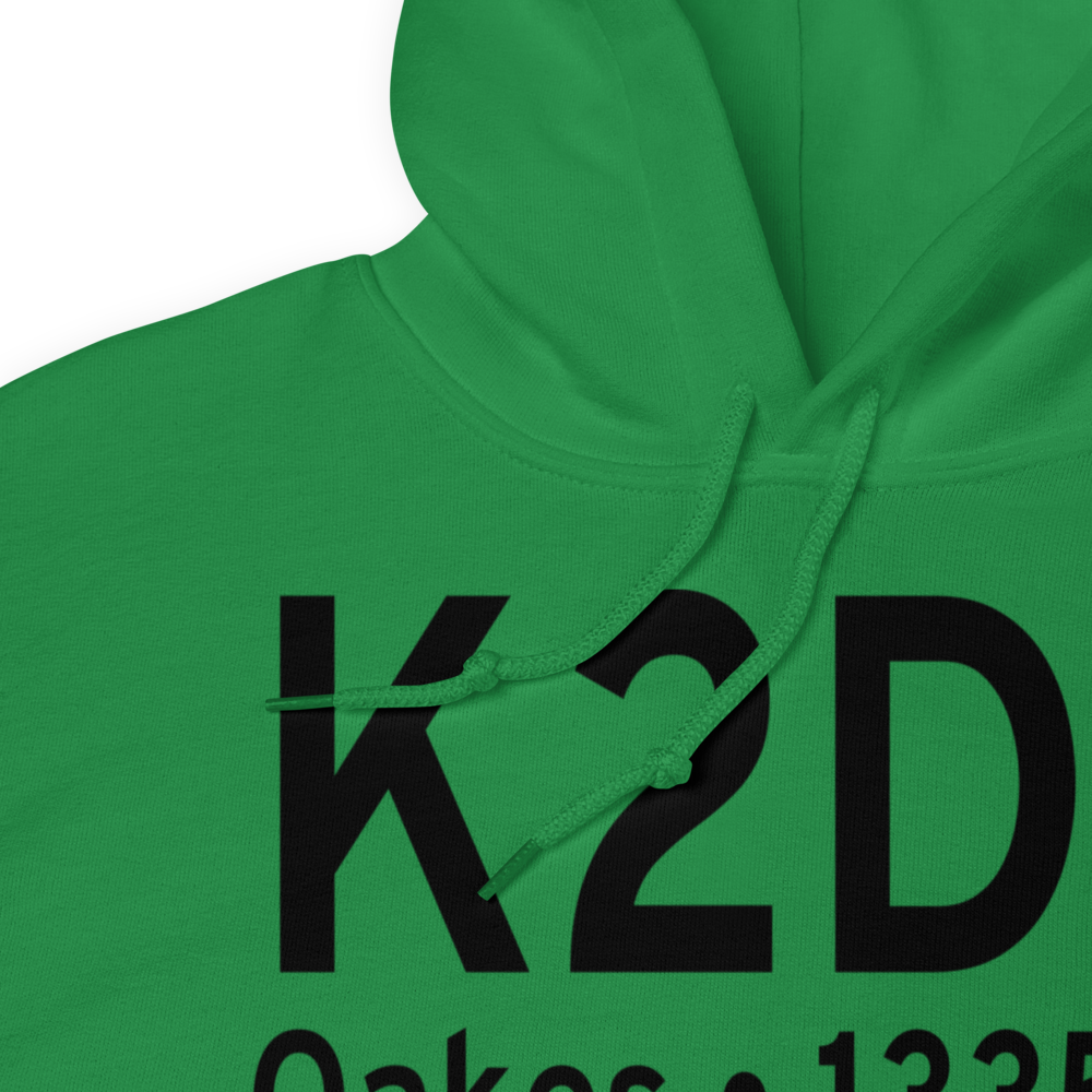 Oakes Municipal Airport (K2D5) ICAO Hoodie Sweatshirt 