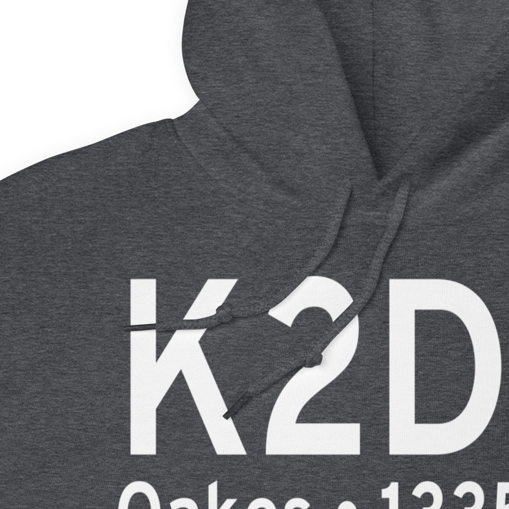 Oakes Municipal Airport (K2D5) ICAO Hoodie Sweatshirt 