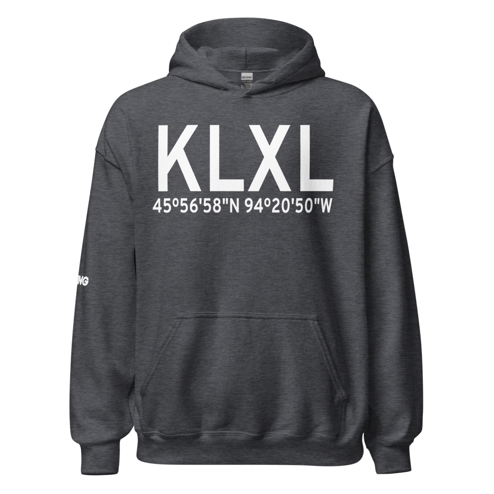 Little Falls-Morrison County-Lindbergh field (KLXL) ICAO Hoodie Sweatshirt 