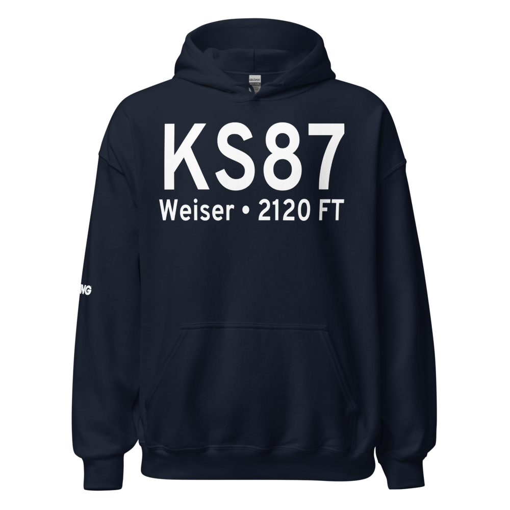 Weiser Municipal Airport (KS87) ICAO Hoodie Sweatshirt 