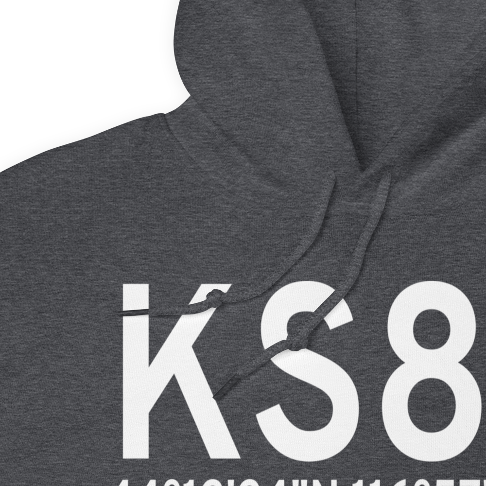 Weiser Municipal Airport (KS87) ICAO Hoodie Sweatshirt 