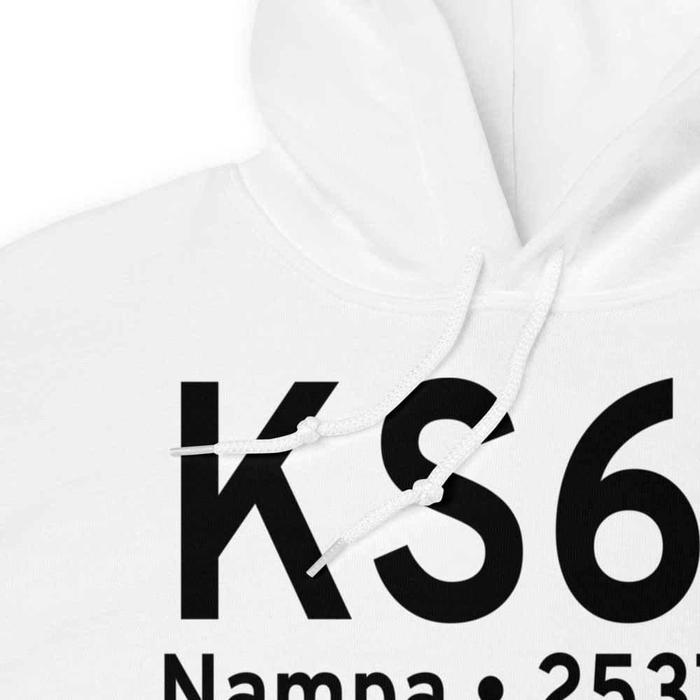 Nampa Municipal Airport (KS67) ICAO Hoodie Sweatshirt 