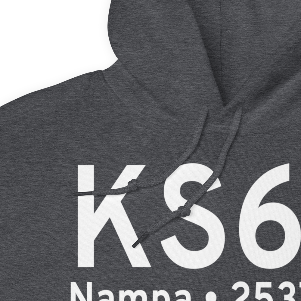 Nampa Municipal Airport (KS67) ICAO Hoodie Sweatshirt 