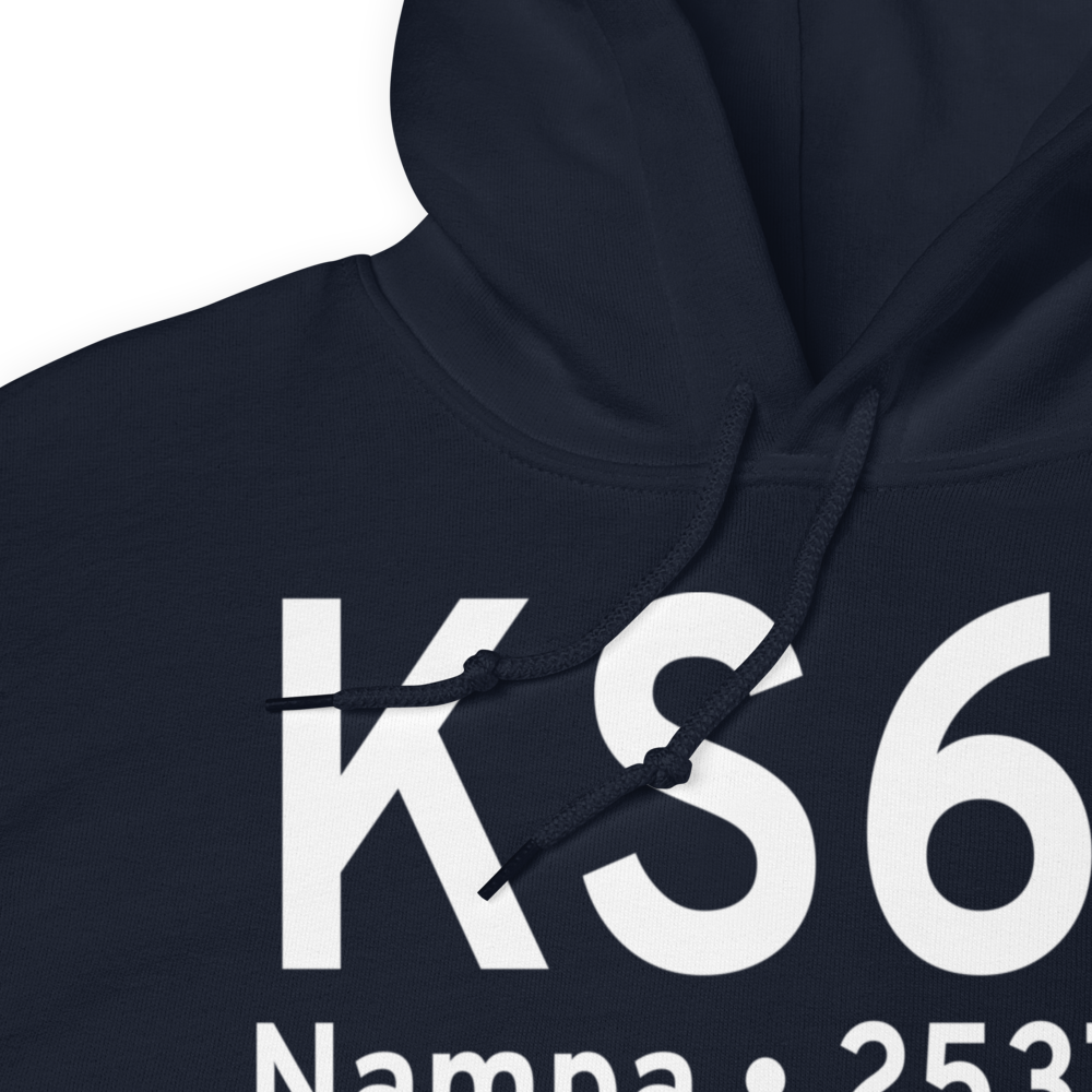 Nampa Municipal Airport (KS67) ICAO Hoodie Sweatshirt 