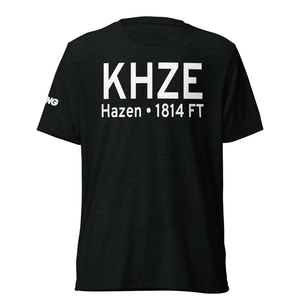 Mercer County Regional Airport (KHZE) ICAO Tri-blend T-Shirt 