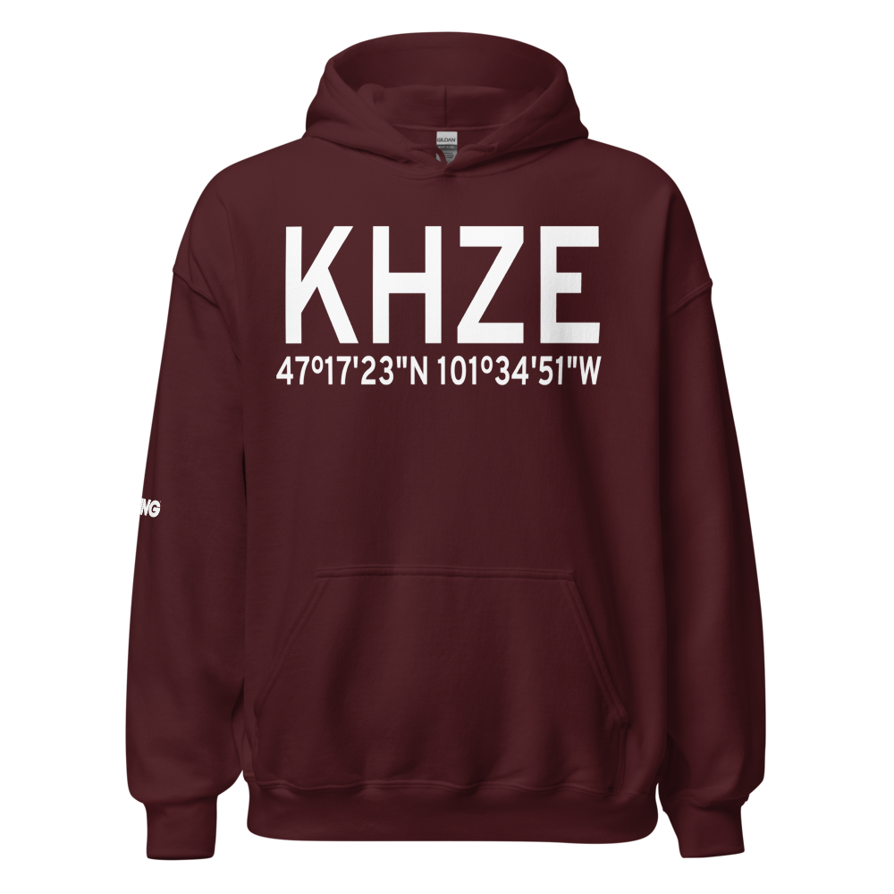 Mercer County Regional Airport (KHZE) ICAO Hoodie Sweatshirt 
