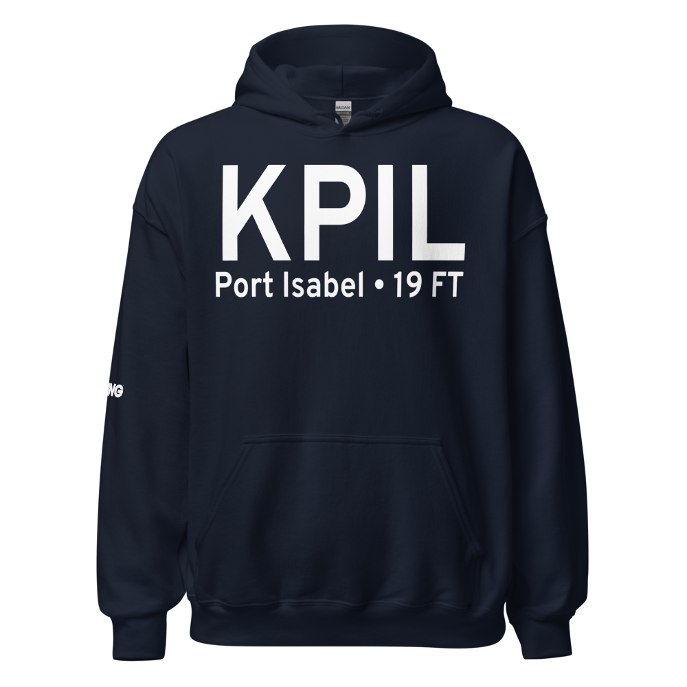 Port Isabel Cameron County Airport (KPIL) ICAO Hoodie Sweatshirt 