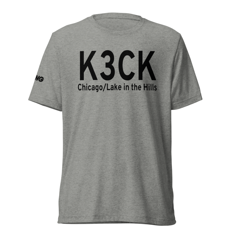 Lake in the Hills Airport (K3CK) ICAO Tri-blend T-Shirt 