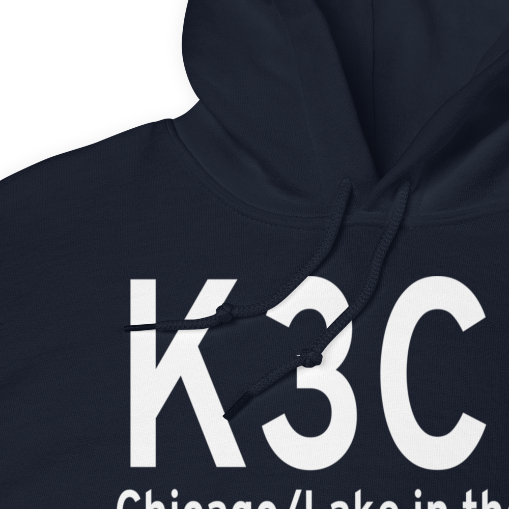 Lake in the Hills Airport (K3CK) ICAO Hoodie Sweatshirt 