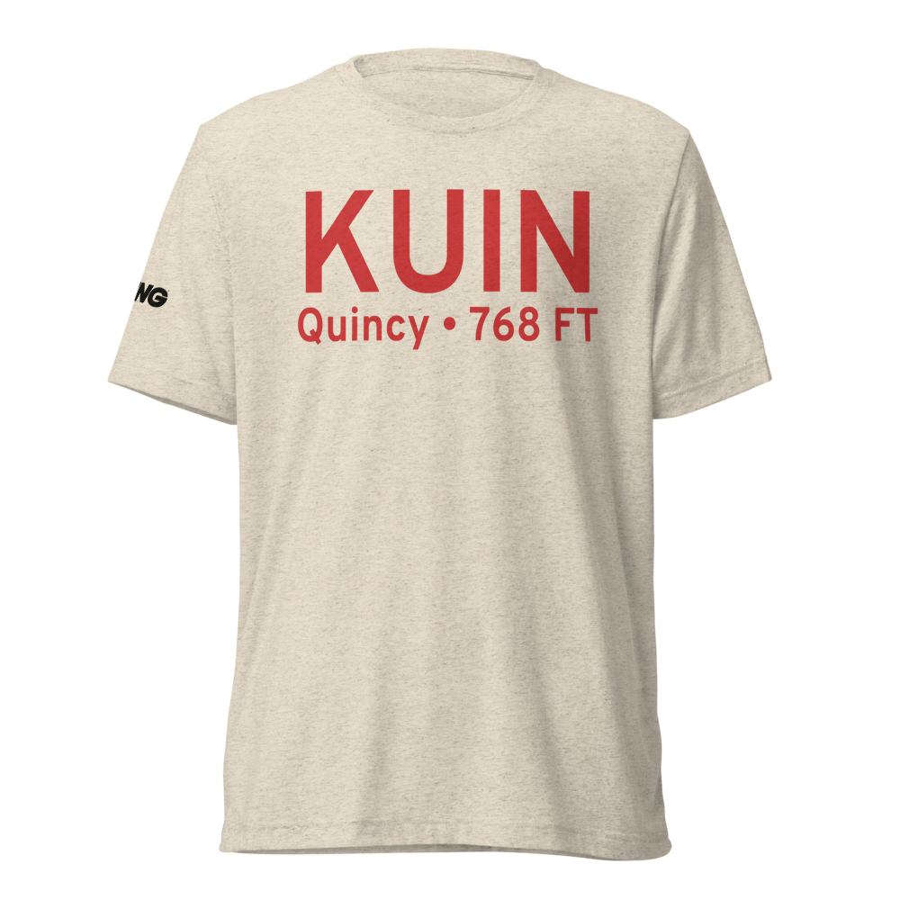 Quincy Regional Baldwin Field (KUIN) ICAO Tri-blend T-Shirt 