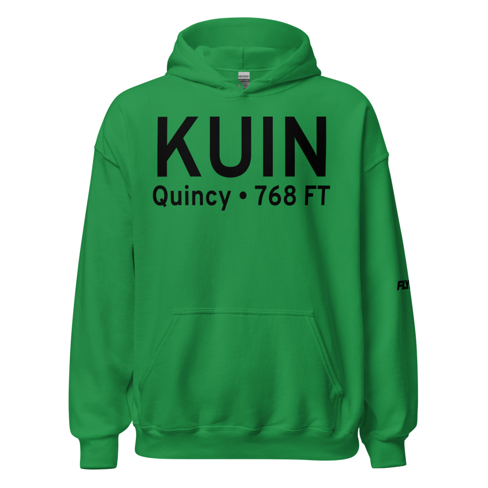 Quincy Regional Baldwin Field (KUIN) ICAO Hoodie Sweatshirt 