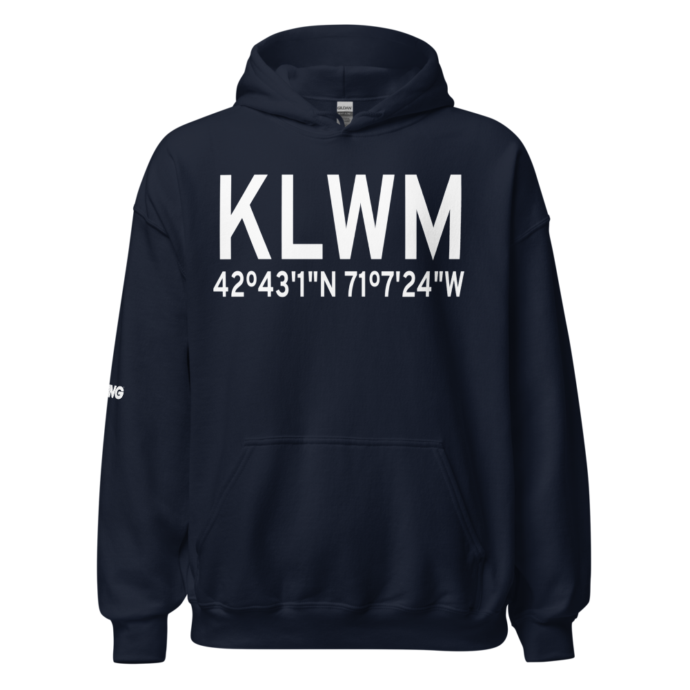 Lawrence Municipal Airport (KLWM) ICAO Hoodie Sweatshirt 