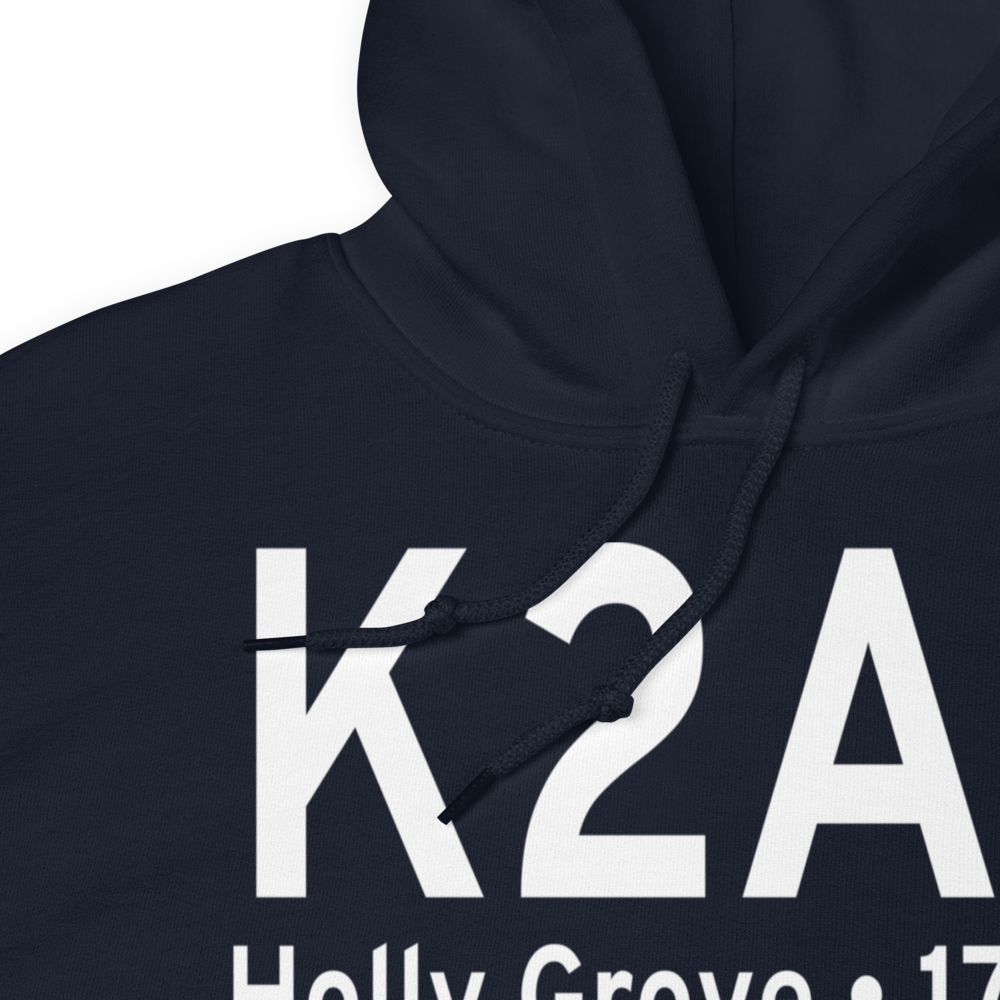 Holly Grove Municipal Airport (K2A6) ICAO Hoodie Sweatshirt 