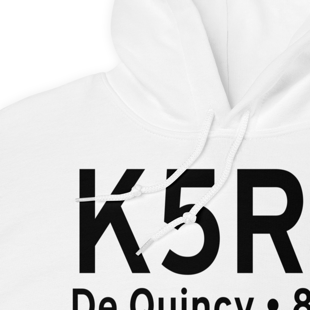 De Quincy Industrial Airpark (K5R8) ICAO Hoodie Sweatshirt 